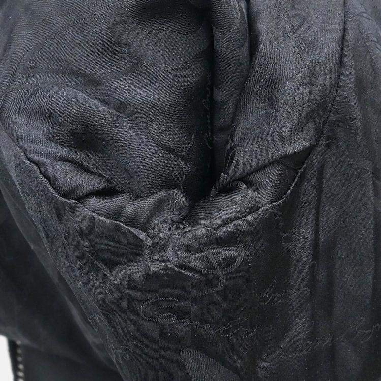 Pre Owned Chanel Single Breasted Collarless Jacket Black #38