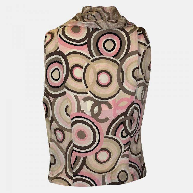 Pre Owned Chanel Vintage 01P CC Logo Sleeveless Blouse