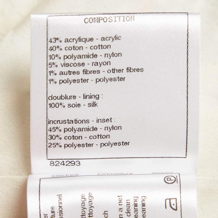 Pre Owned Chanel Multicolor Tweed Double Breasted Cuba Blazer S