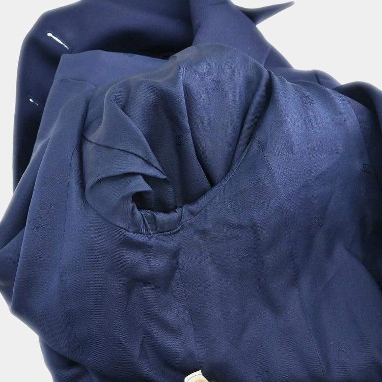 Pre Owned Chanel Double Breasted Jacket Navy Size S