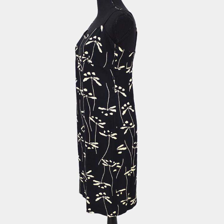 Pre Owned Chanel Sleeveless Black Dress Women Size 42