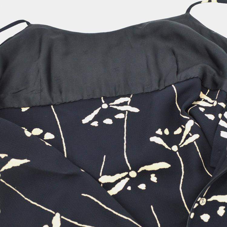 Pre Owned Chanel Sleeveless Black Dress Women Size 42
