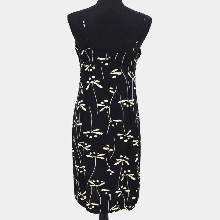 Pre Owned Chanel Sleeveless Black Dress Women Size 42