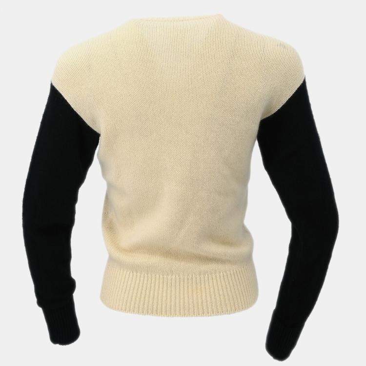 Pre Owned Chanel Off-White/Black Cashmere Women Size 42