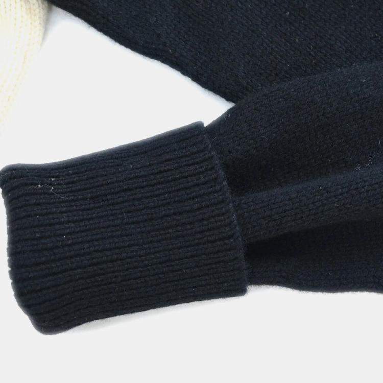 Pre Owned Chanel Off-White/Black Cashmere Women Size 42