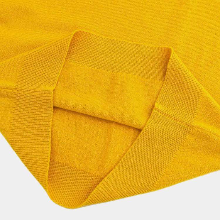 Pre Owned Chanel Ensemble Cardigan Short Sleeve Top Yellow Size M