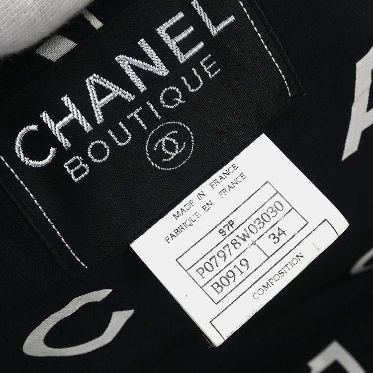 Pre Owned Chanel Black Wool Dress Women Size 34