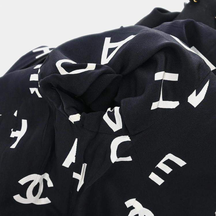 Pre Owned Chanel Black Wool Dress Women Size 34