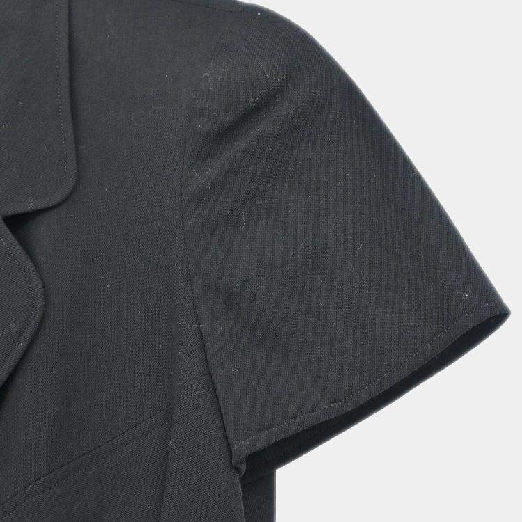 Pre Owned Chanel Black Wool Dress Women Size 34