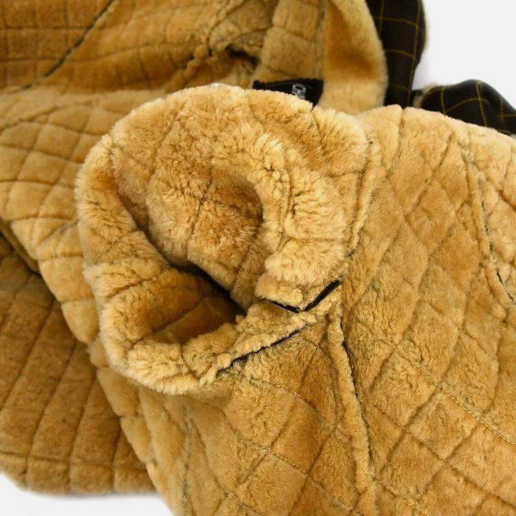 Pre Owned Chanel Brown Wool Coat Size 34