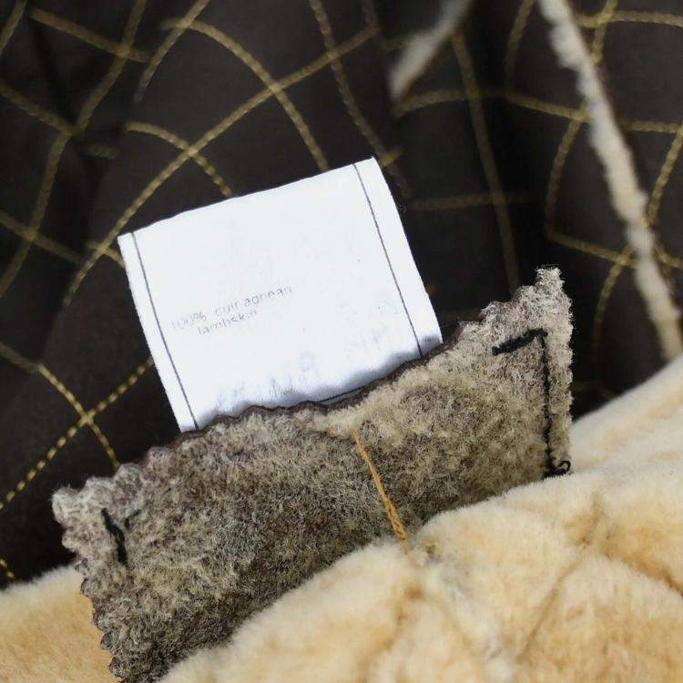 Pre Owned Chanel Brown Wool Coat Size 34
