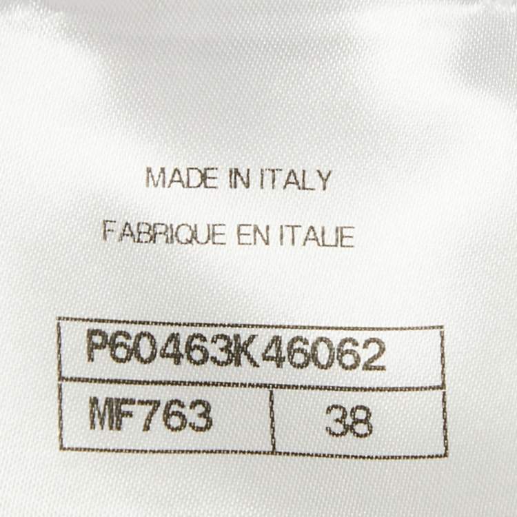 Pre Owned Chanel White Cotton Terry Button Detail Mini Dress M