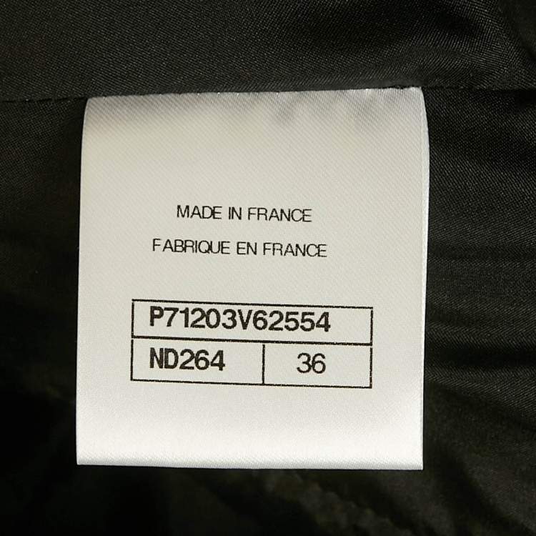 Pre Owned Chanel Black Tweed Mini Skirt S