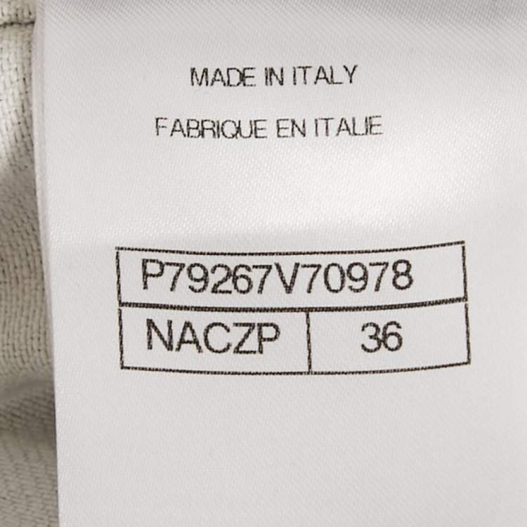 Pre Owned Chanel Grey Washed Out Denim Jacket S