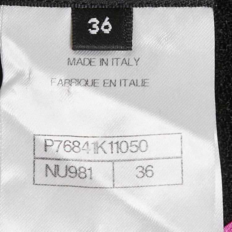 Pre Owned Chanel Black Knit Logo Mini Dress S