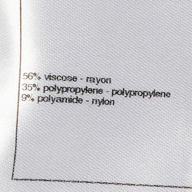 Pre Owned Chanel Navy Blue Embossed Jacquard Knit A-Line Dress L