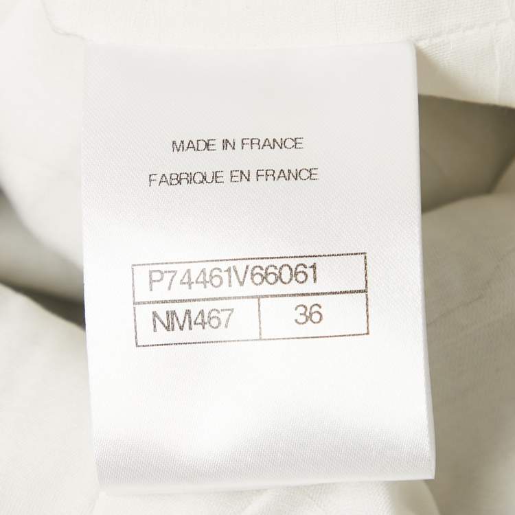 Pre Owned Chanel Black/Blue Tweed Button Detail Jacket S