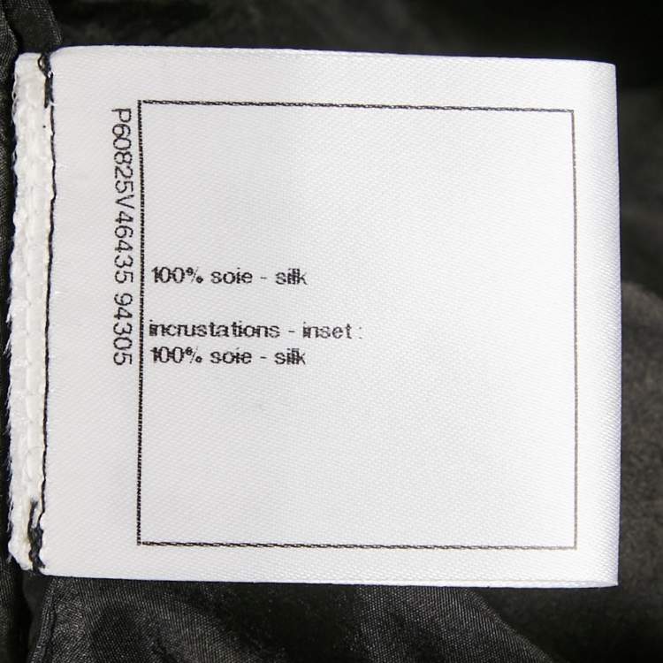 Pre Owned Chanel Black CC Embroidered Silk Sleeveless Shirt M