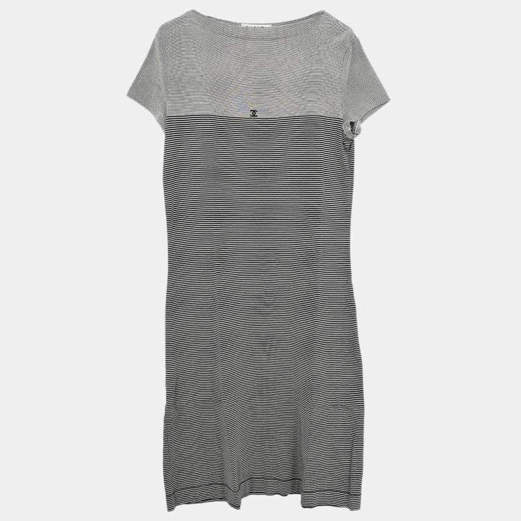 Pre Owned Chanel Dress Black White 97C FR 42