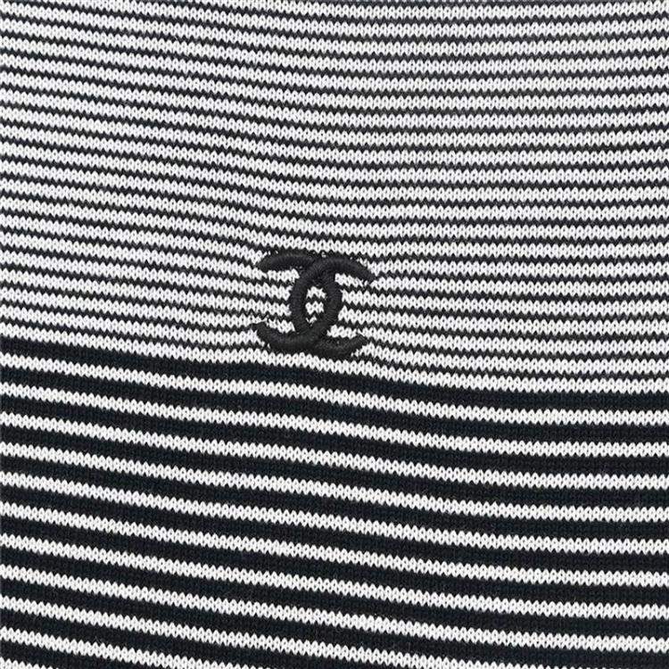Pre Owned Chanel Dress Black White 97C FR 42