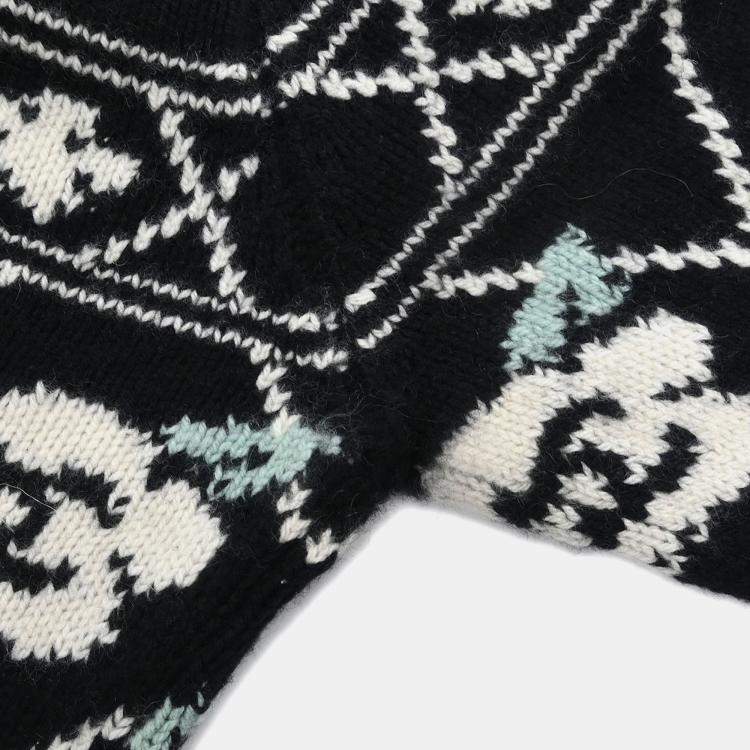 Pre Owned Chanel Sweater Top Black 95A Size M