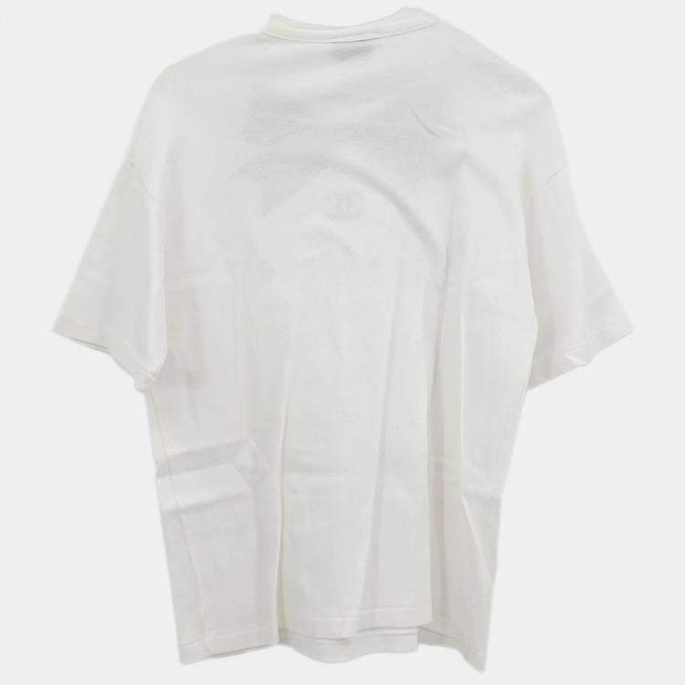 Pre Owned تي شيرت شانيل أبيض 16 مقاس متوسط