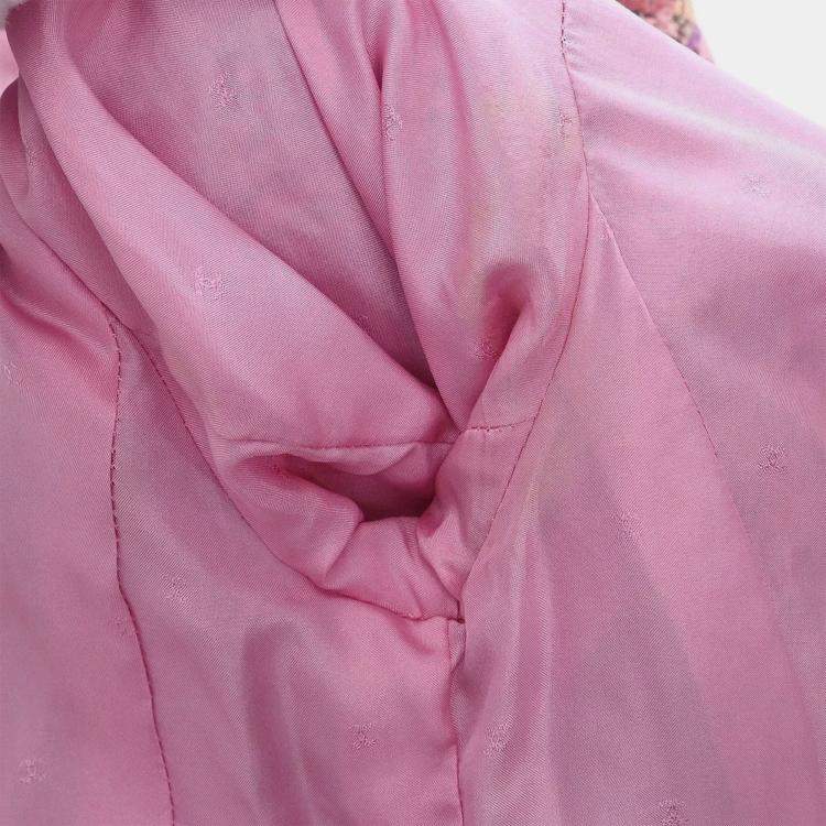 Pre Owned جاكيت شانيل تويد وردي مزدوج من الأمام صغير