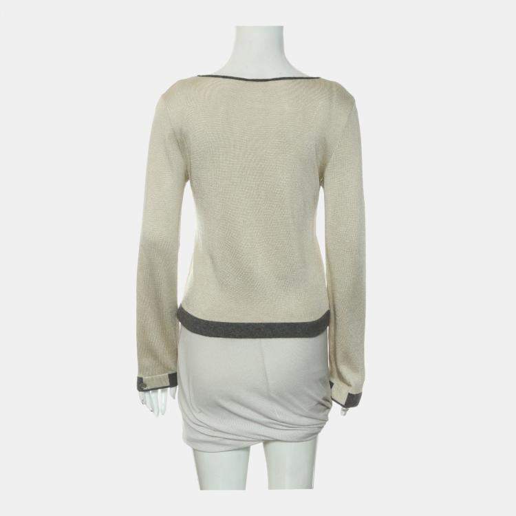Pre Owned Chanel Long Sleeve Knitted Top
