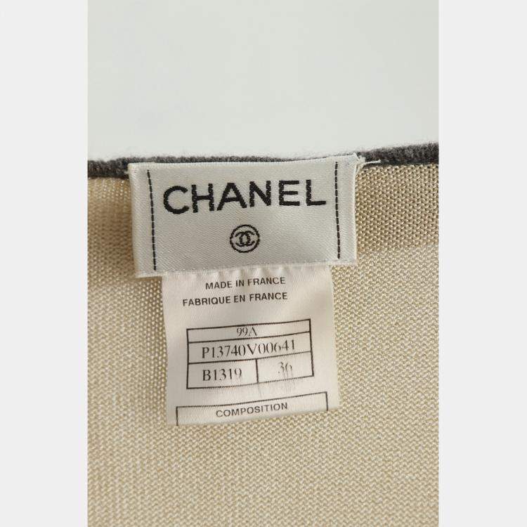 Pre Owned Chanel Long Sleeve Knitted Top