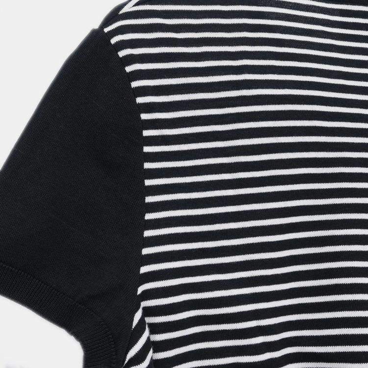 Pre Owned Chanel Black Cotton Short Sleeve Cardigan M