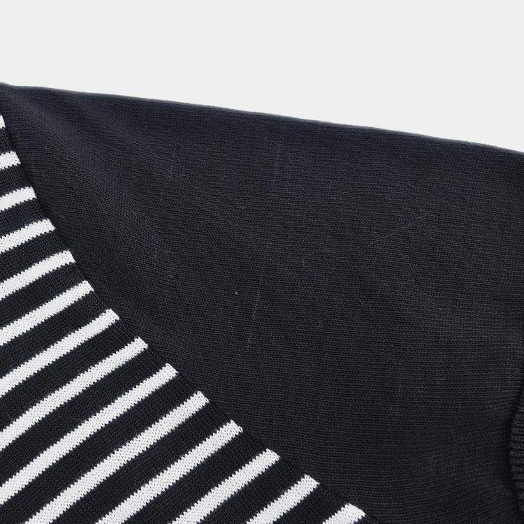 Pre Owned Chanel Black Cotton Short Sleeve Cardigan M