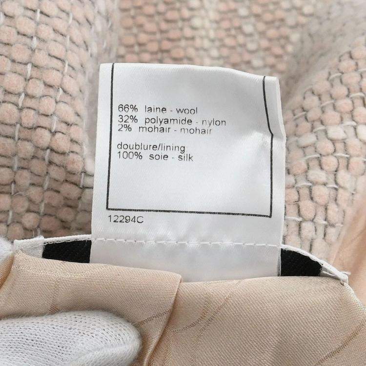 Pre Owned Chanel Pink Single Breasted Coat 01A M