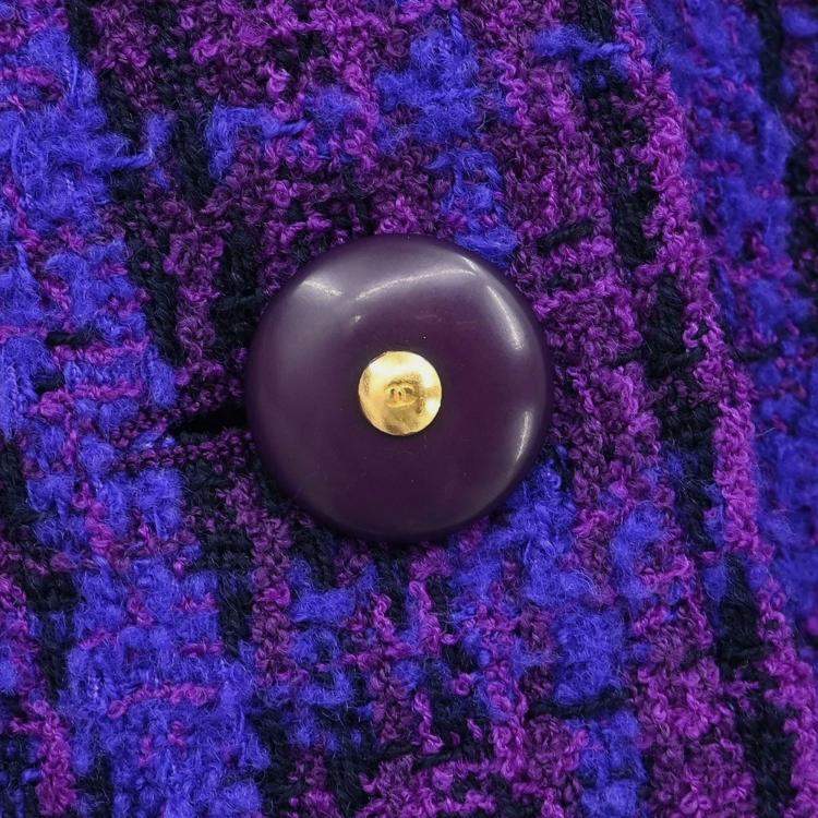 Pre Owned Chanel Purple Jacket Coat 95A L