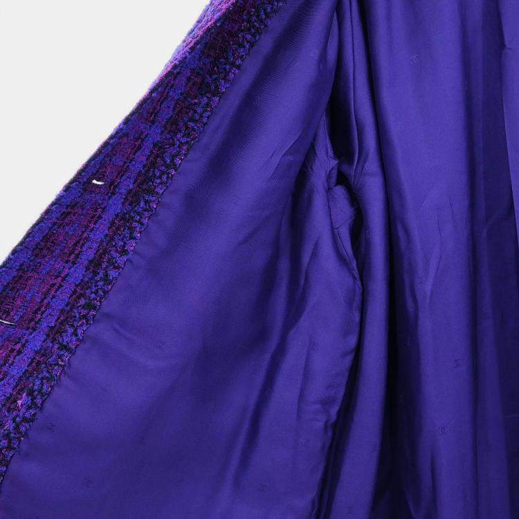 Pre Owned Chanel Purple Jacket Coat 95A L
