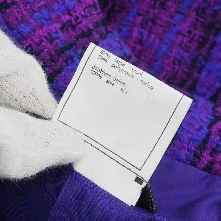 Pre Owned Chanel Purple Jacket Coat 95A L