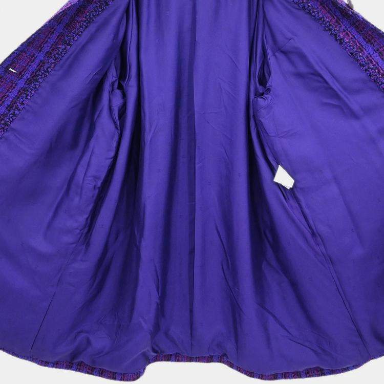 Pre Owned Chanel Purple Jacket Coat 95A L