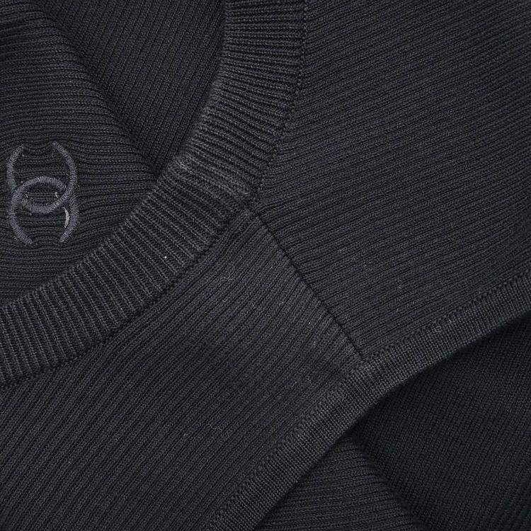 Pre Owned Chanel Sleeveless Tank Top Cropped Black P95 M