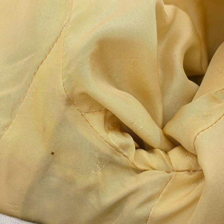 مملوكة مسبقًا جاكيت شانيل بصفين من الأزرار توبيد أصفر 94A #36