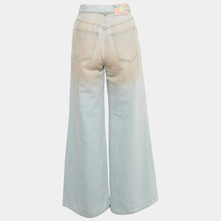 Pre Owned Chanel Blue Denim Flared Jeans M/Waist 26"