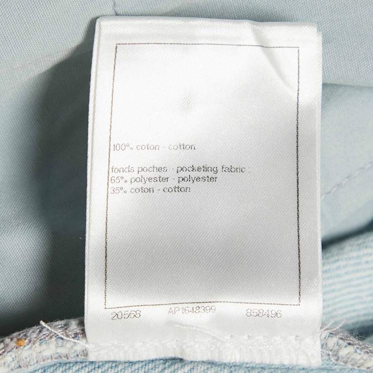 Pre Owned Chanel Blue Denim Flared Jeans M/Waist 26"