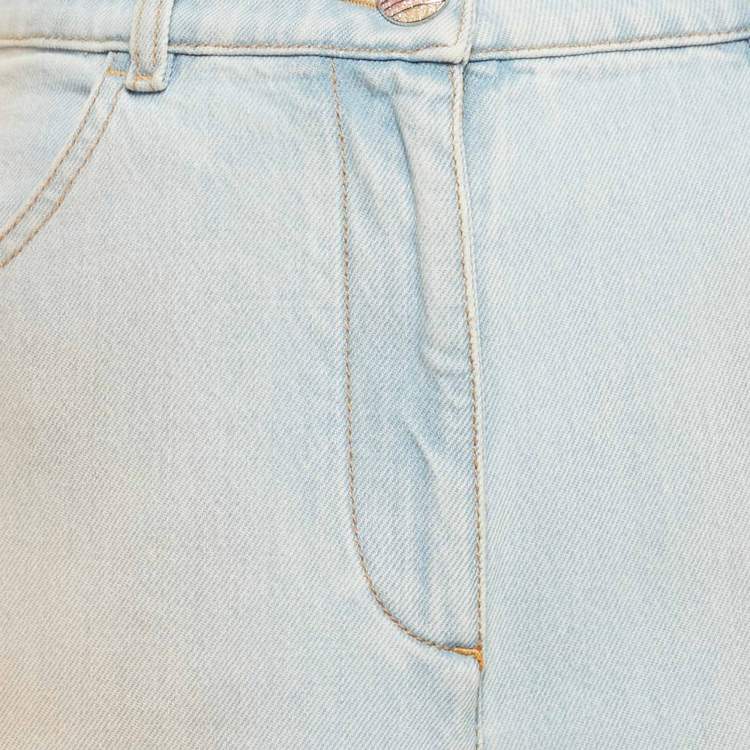 Pre Owned Chanel Blue Denim Flared Jeans M/Waist 26"