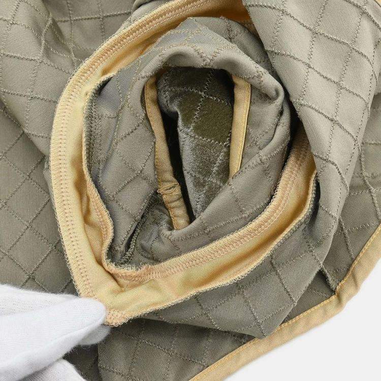 Pre Owned Chanel Zip Up Short Sleeve Gray Jacket 05C L