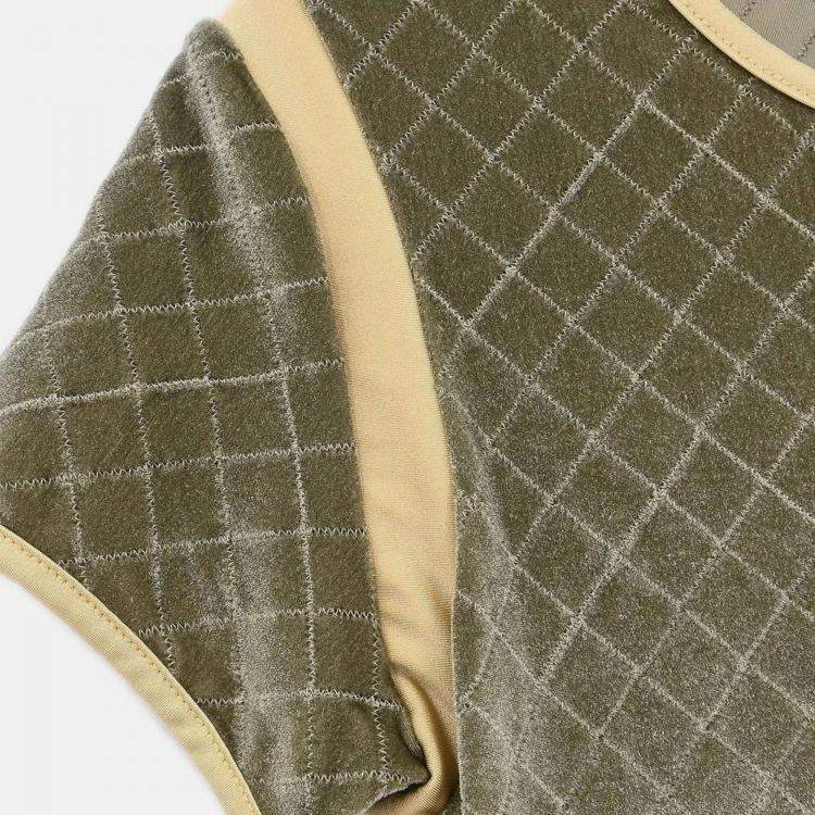 Pre Owned Chanel Zip Up Short Sleeve Gray Jacket 05C L