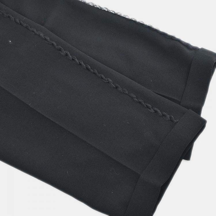 Pre Owned Chanel Black Wool Setup Jacket Pants M