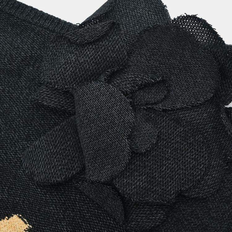 مملوكة مسبقًا Chanel Black Setup Suit Cropped Top Pants Skirt S