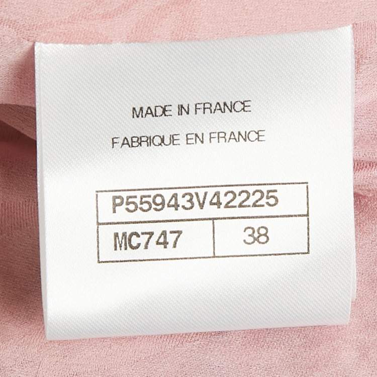 Pre Owned Chanel Pink Tweed Lesage Jumpsuit M