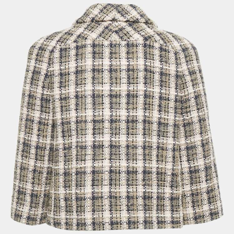 Pre Owned Chanel Pink/Grey Tweed Lurex Jacket S