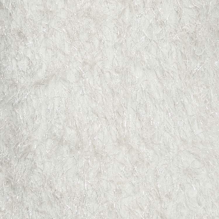 Pre Owned Chanel Light Grey Lamé Textured Knit Mini Dress S