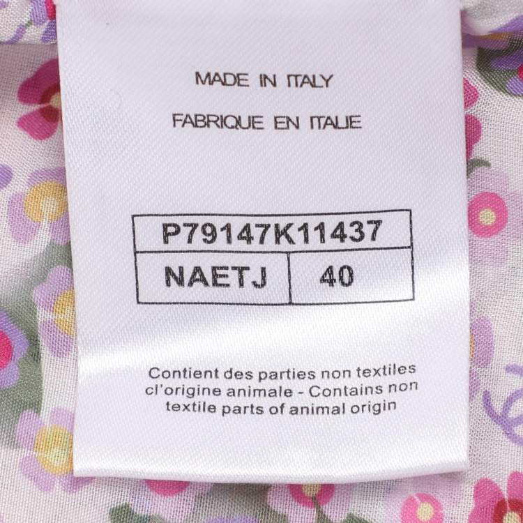 Pre Owned Chanel Pink/Lilac Sequined Tweed Jacket M