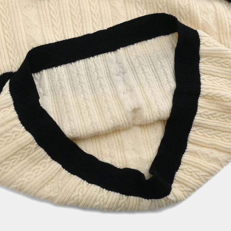 Pre Owned Chanel Off-white Wool Top S